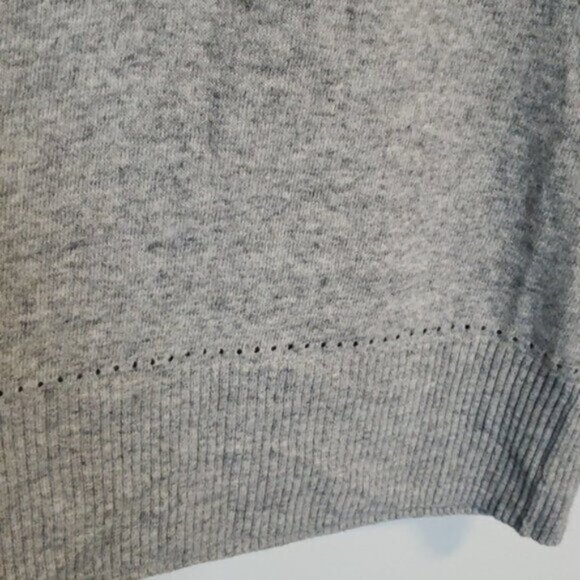 Tory Burch Giselle Rib Trim Mock Neck Sweatshirt Size M - Picture 7 of 9